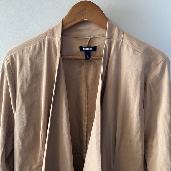 Torrid Tan Draped Utility Jacket - Picture 3 of 11